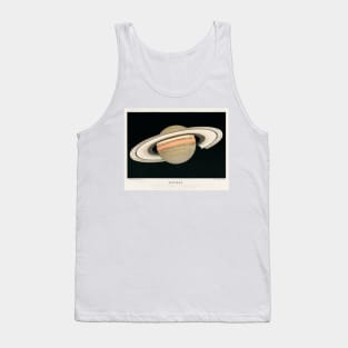 Saturn planet vintage illustration Tank Top